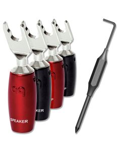 Audioquest's 500 Series Multi-Spade Connector (Set of 4) - Silver