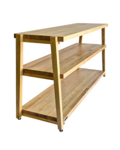 RigidrackPLUS - Extended Shelf Spacing 3 Shelf Rack (Maple Shelves / Maple Legs) 