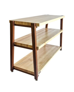 RigidrackPLUS - Extended Shelf Spacing 3 Shelf Rack (Maple Shelves / Walnut Legs) 