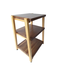 RigidrackPLUS - Extended Shelf Spacing 3 Shelf Rack (Walnut Shelves / Maple Legs) 