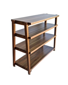 RigidrackPLUS - Extended Shelf Spacing 4 Shelf Rack (Walnut Shelves / Walnut Legs) 